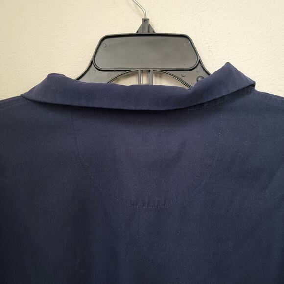 Eddie Bauer Golf Pullover 1/4 Zip Navy Blue Jacket Rain Resistant Medium Active - Picture 10 of 14